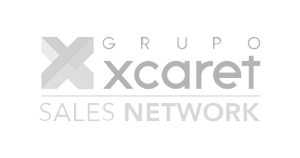 Logotipo Xcaret Sales Network escala de grises