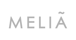 Logotipo Meliá escala de grises