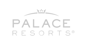 Logotipo Palace Resorts escala de grises